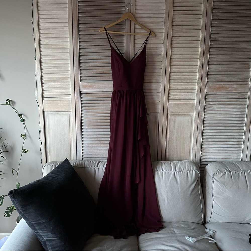 Morilee burgundy/merlot bridesmaids dress